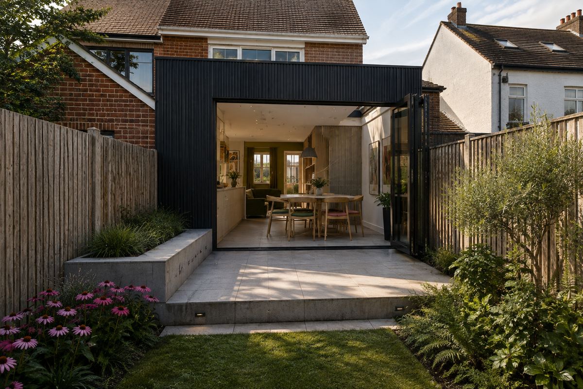 Extension and reconfiguration project: A compact rear intervention